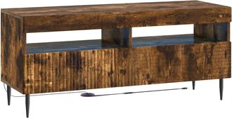 vidaXL Mueble De Tv Led Roble Ahumado Madera De Ingenier&iacute;a Vidaxl
