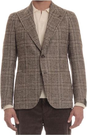Tagliatore Single-Breasted Jacket - Heren - Blazers - Veelkleurig - L - Wol - Jassen