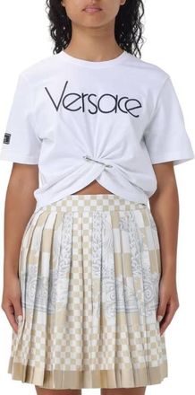 Versace Safety Pin 1978 Logo T-Shirt, Brand Size 42 ( US Size 6 )