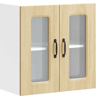 vidaXL Kitchen Wall Cabinet with Glass Door Kalmar Sonoma Oak Engineered Wood vidaXL