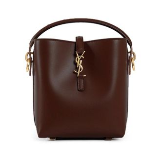 Saint Laurent Tassen, Dames, Bruin, ONE Size, Leer, Le 37 Mini Schoudertas