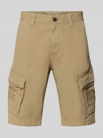 PME Legend Bermudas mit Pattentaschen und Label-Stitchings in Beige, Gr&ouml;&szlig;e 32