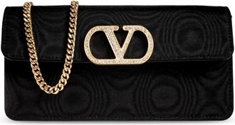 Valentino Garavani Logo Clutch - Bags - Mujer - Negro - ONE SIZE
