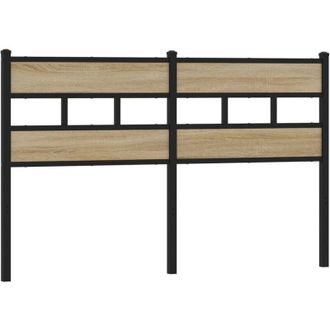 vidaXL Cabecero De Acero Y Madera De Ingenier&iacute;a Roble Sonoma 150 Cm Vidaxl