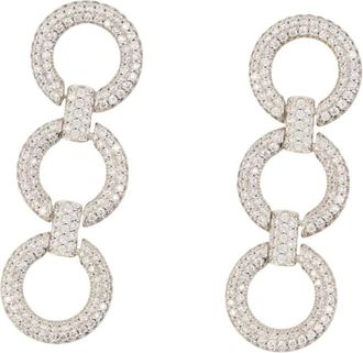 Self Portrait Kristal Link Oorbellen - Zilver - Dames - Oorbellen - Grijs - ONE Size - Accessoires
