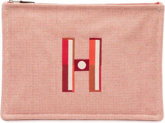 Herm&egrave;s Clutch Faubourg Corner grande in tela H 2018-2025 - Rosso