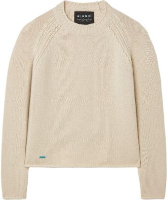 Alanui cashmere-cotton jumper - women - Cashmere/Cotton - L - Neutrals