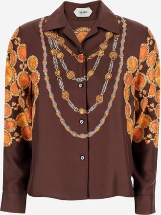 Versace Camisa de seda estampada Versace