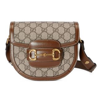 Gucci Cross Body Bags, female, Beige, Size: ONE SIZE Mini Horsebit 1955 Shoulder Bag