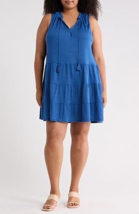 Max Studio Sleeveless Tiered Dress in Cobalt-Cobalt at Nordstrom Rack, Size 2 X