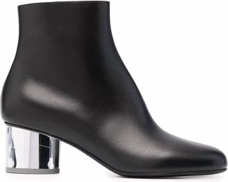 Ferragamo Womens Block-Heel Ankle Boots In Black