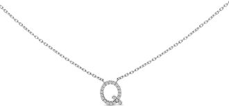House of Brilliance 10K Gold Diamond Accent A-Z Block Initial Pendant Necklace