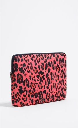 Bimba & Lola Nylon laptop sleeve in Leopard Electric Pink at Nordstrom