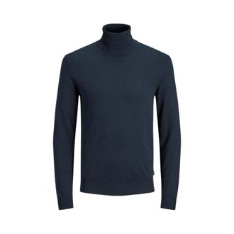 Jack & Jones Navy Blazer Pullover met lange mouwen - Heren - Coltruien - Blauw - 2XL - Katoen - Truien & Vesten
