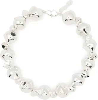 Federica Tosi Necklaces, female, Gray, Size: ONE SIZE Sculptural-link Necklace