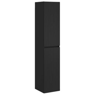 vidaXL Mueble De Ba&ntilde;o Montado En La Pared Negro 33 X 34,5 X 160 Cm Vidaxl