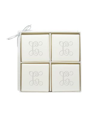 Carved Solutions Monogrammed Set Of 4 Soap Bars, (A-Z)
