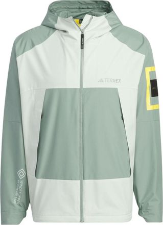 adidas x National Geographic Windstopper Gore-Tex Jacket Asia Sizing Silver Green IS9507