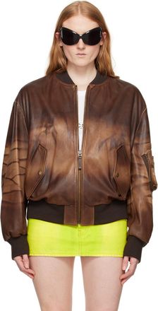 ジャケット ACNE STUDIOS Women Jackets A70192LE ADM BROWN Acne Studios - Leather Jacket in Dark Brown – Stoy