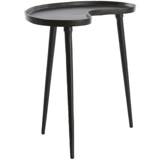 Light & Living Mesa Auxiliar Light & Living Linos De Metal N&iacute;quel Rugoso