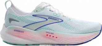 Brooks Womens Glycerin Gts 22 Shoe In White/limpet Shell/amparo Blue