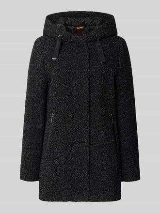 Gil Bret Kurzmantel mit Kapuze und verdecktem Reißverschluss in Black, Größe 36