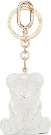 Furla glitter-bear keyring - women - Acrylic Glass/Metal/Resin - One Size - Silver