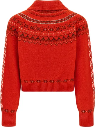 Guest In Residence Cardigan - Red