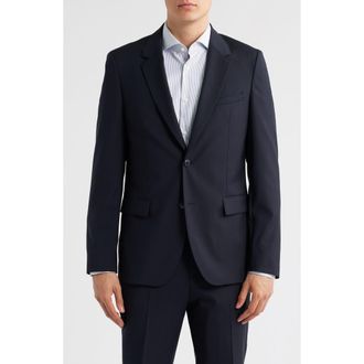 BOSS Houston Solid Wool Suit Jacket in Dark Blue at Nordstrom, Size 38