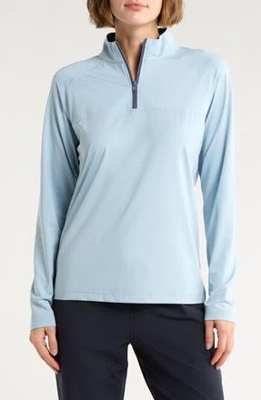 Swannies Cook Quarter Zip Pullover in Sky Heather at Nordstrom Rack, Size Large
