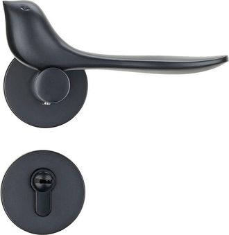 OEM Cerradura Silenciosa Para Interiores De Dormitorio, Acabado Negro Mate, Llave Incluida, Ulisem