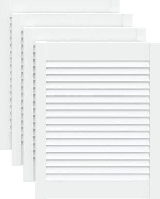 vidaXL Ante a Lamelle 4 pz Bianche 61,5x49,4 cm in Legno di Pino - Vidaxl