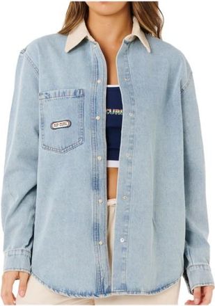 Rip Curl Surf Side Relaxed Denim Shirt Hemd f&uuml;r Damen | grau
