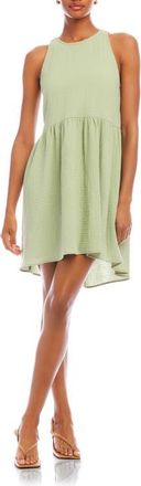 Fifteen Twenty Cianni Tie Neck Dress in Sage at Nordstrom, Size X-Small