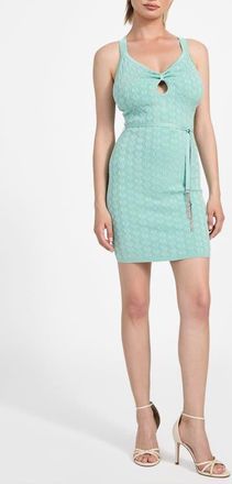 Guess Silvie Sleeveless Minidress in Saturn Green at Nordstrom, Size X-Small