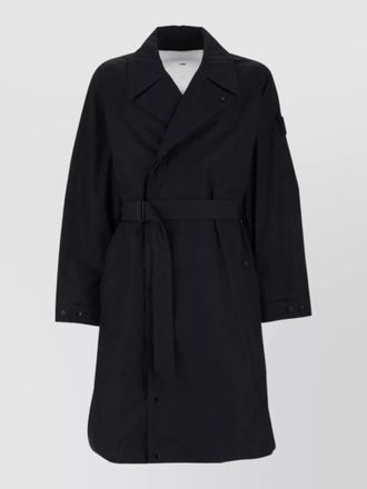 Stone Island long jacket belted waist notch lapel