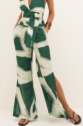 Vix Enigma Lea Slit Hem Cover-Up Pants in Multi at Nordstrom, Size X-Large