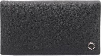 Bulgari Pre-owned Wallets, male, Black, Size: ONE SIZE Pre-owned Man Leather Long Bifold Wallet