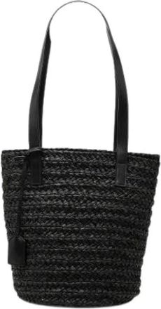 Saint Laurent Bolso de Hombro Pre-owned de Rafia - Pre-owned - Mujer - Negro - ONE SIZE