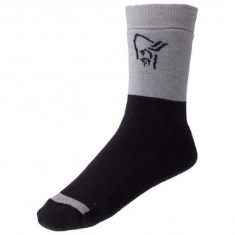 Norr&oslash;na Trollveggen Heavy Weight Merino Socks Wandersocken - Unisex | schwarz/grau