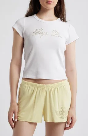 Boys Lie Boys Will Be Boys Crop T-Shirt in White at Nordstrom, Size X-Small