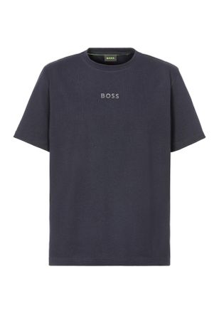 Boss Green by Hugo Boss T-Shirt BOSS GREEN Tee, Herren, Gr. XXL, blau (dunkelblau402), Single Jersey, Obermaterial: 100% Baumwolle, unifarben, oversize normal, Rundhals, eing