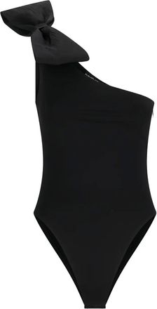 DAVID KOMA Body monospalla con fiocco - Nero