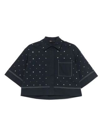 Maje cropped shirt - Blue