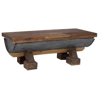 vidaXL Mesa De Caf&eacute; Natural 90 X 50 X 35 Cm Madera Vidaxl
