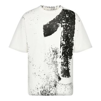 Maison Margiela Camiseta de Algod&oacute;n con 10 Estampados - Tops - Hombre - Blanco - S