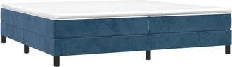 vidaXL Estructura Cama Sin Colch&oacute;n Terciopelo Azul Oscuro 200x200 Cm Vidaxl