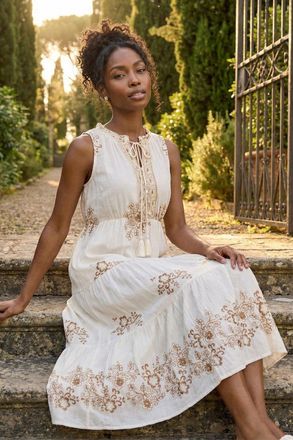 Roman Floral Print Tiered Maxi Dress