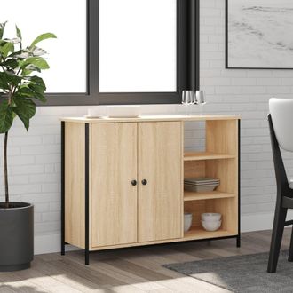 vidaXL Vidaxl - Aparador De Madera De Ingenier&iacute;a Roble Sonoma 100x33x75 Cm