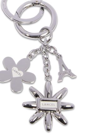 Lancel Champ de Mars logo-engraved keyring - Silver